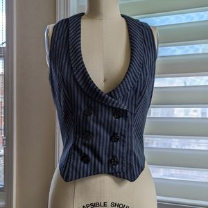 Striped Navy Blue Vest
